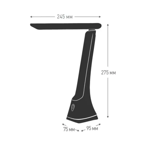 Светильник настольный UF-733 С02 LED 8Вт 3 ур. ярк. черн. Ultraflash 14184 фото 2