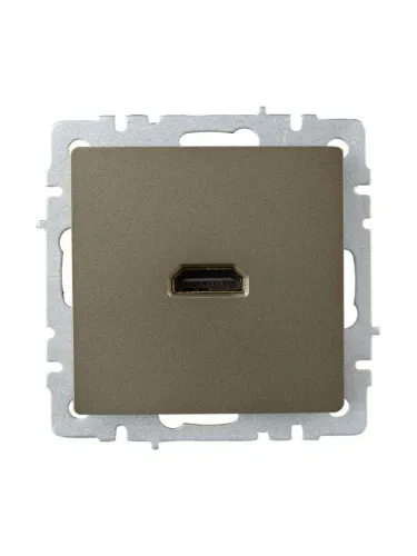 Розетка СП BRITE HDMI РHDMI-0-БрШ механизм шампань IEK BR-H10-K37 фото 3