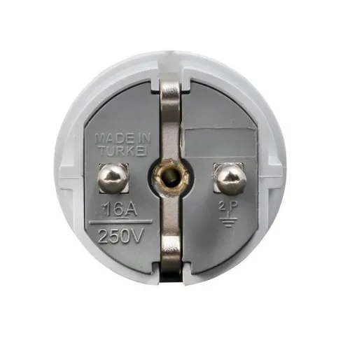 Вилка прямая 16А 250В усиленная с заземл. бел. PROxima EKF AVP16-10-r фото 2