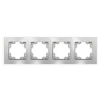 Рамка 4-м Афина стеклянная серебр. UNIVersal 2269