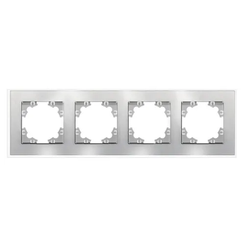 Рамка 4-м Афина стеклянная серебр. UNIVersal 2269