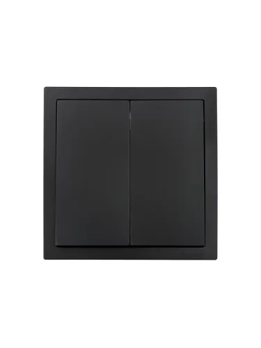 Выключатель 2-кл СП ZIMA IP20 10А безвинт. зажим черн. бархат LEZARD 704-4288-101QC