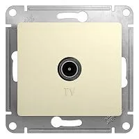 Розетка телевизионная проходная TV 1-м СП Glossa 4дБ механизм беж. SE GSL000292