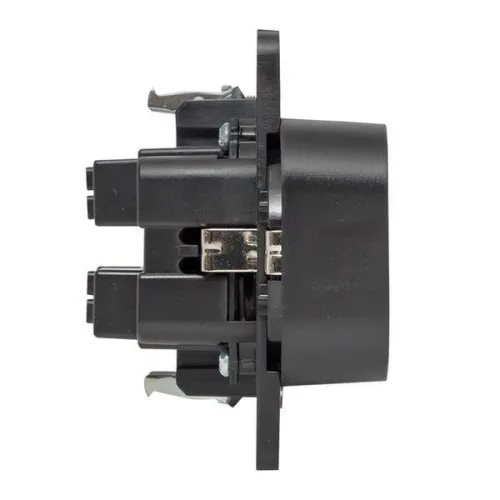 Розетка 2-м СП Стокгольм 16А с заземл. защ. шторки механизм черн. PROxima EKF EYR16-128-20 фото 4