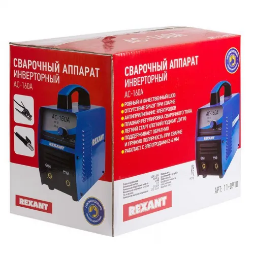 Аппарат сварочный инверторный АС-160А Rexant 11-0910 фото 5