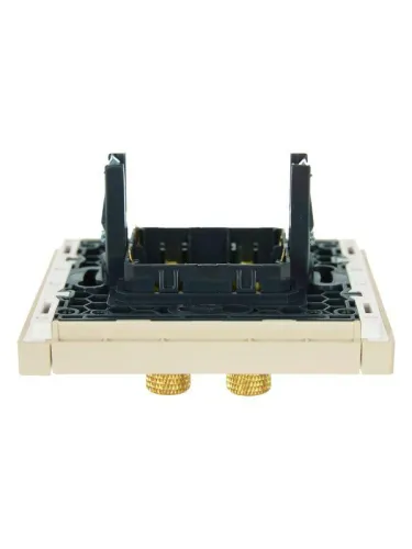 Аудиорозетка 4-м FORTE&PIANO FP439 ваниль IEK FP-S40-K10 фото 3