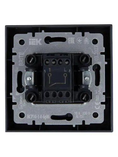 Выключатель 1-кл. СП BRITE ВСР10-1-0-БрМ 10А в сборе маренго IEK BR-V10-0-10-K35-F фото 4