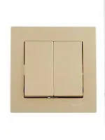 Выключатель двойной VESNA зол. LEZARD 742-3688-101