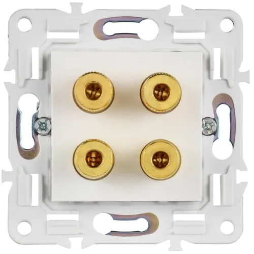 Аудиорозетка 4-м SKANDY SK-A01W арктич. бел. IEK SK-S40-K01 фото 4