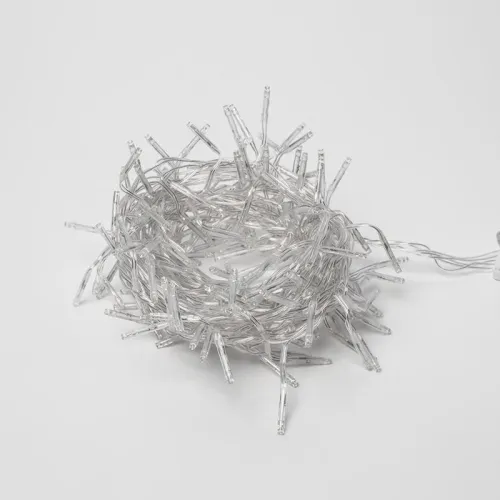 Гирлянда светодиодная ULD-S0300-200/DTA WHITE IP20 FIRECRACKER с контроллером «Фейерверк» 3м бел. свет провод прозр. Uniel UL-00005476