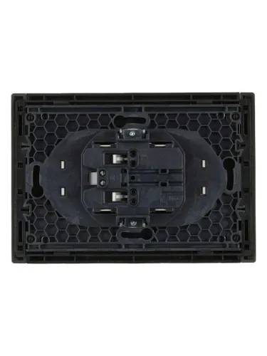 Розетка 2-м СП FORTE&PIANO FP326 10А без заземл. без защ. шторок безвинт. крепл. сер. IEK FP-R20-10-1-K03 фото 3