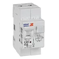Выключатель автоматический дифференциального тока 2п OptiDin D63-23C40-AC-У3 C40 100мА 4.5кА с защитой от сверхтоков КЭАЗ 328109