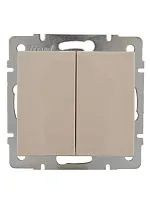 Выключатель 2-кл. СП Rain IP20 механизм крем. LEZARD 703-0388-101