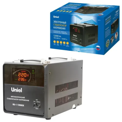 Стабилизатор напряжения RS-1 12000X 12000В.А 1ф релейный напольн. TM Uniel UL-00012861 фото 4