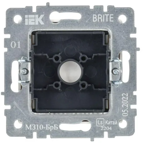 Заглушка с суппортом BRITE МЗ10-БрБ механизм бел. IEK BR-PL10-K01 фото 4