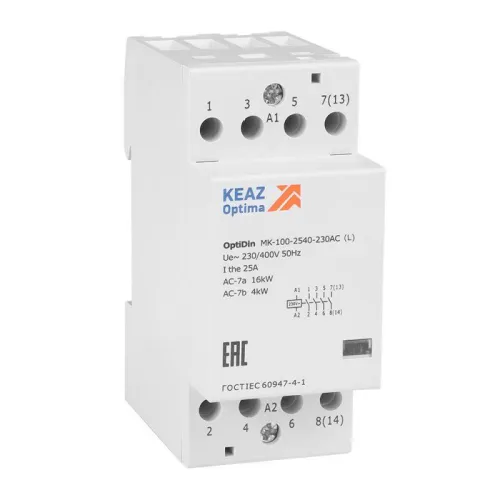 Контактор модульный OptiDin MK-100-2540-230AC (L) КЭАЗ 343731
