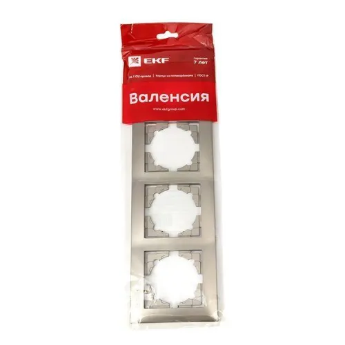 Рамка 4-м Валенсия кашемир EKF EWM-G-304-40 фото 2