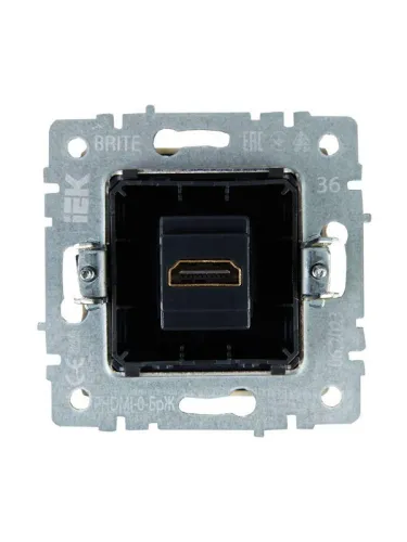 Розетка СП BRITE HDMI РHDMI-0-БрЖ механизм жемчуж. IEK BR-H10-K36 фото 5