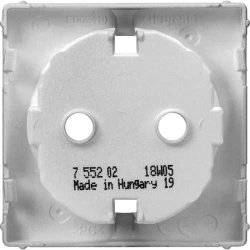 Панель лицевая Valena Life для розетки 2К+З алюм. Leg 755202 фото 2