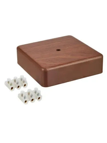 Коробка распаячная ОП 100х100х29 IP20 КМ41219-05 (6 клем. 6кв.мм) дуб IEK UKO10-100-100-029-K24 фото 3