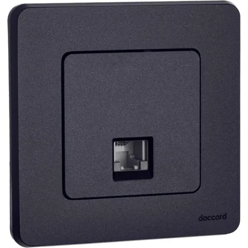 Розетка телефонная Inspiria RJ11 механизм антрацит IEK 673823 фото 3