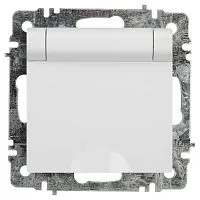 Розетка Intro Accent 6-203-01 2P+E Schuko с крышкой 16А-250В IP20 СУ AL/CU бел. Intro Б0063709