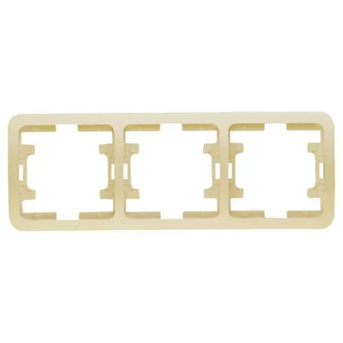 Рамка 3-м Mimoza горизонт. крем Makel 32013