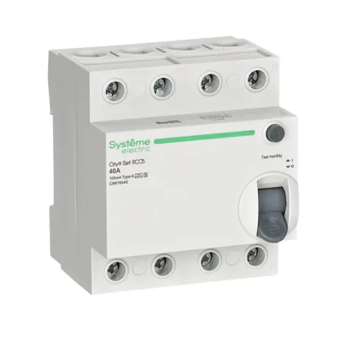 Выключатель дифференциального тока City9 Set 4п 40А 100мА A-S 400В SE C9R76440