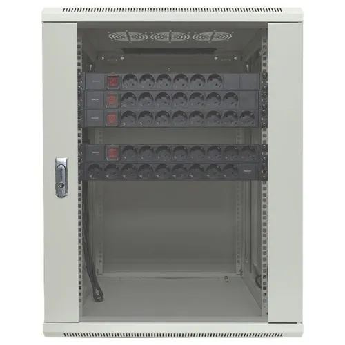 Шкаф настенный 19дюйм TERACOM PRO 15U 600600мм дверь стеклянная с замком-ручкой сер. EKF TRP-WLL-1566-40G фото 6