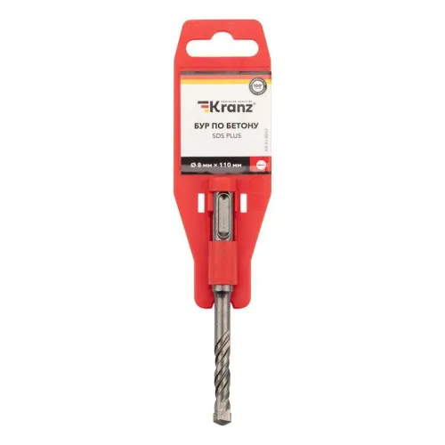 Бур по бетону 8x110мм SDS PLUS Kranz KR-91-0007 фото 2