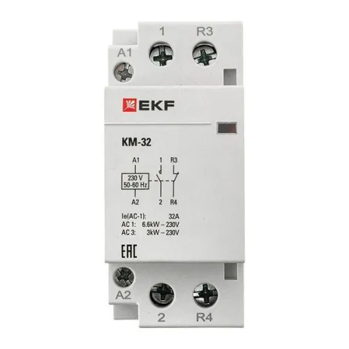 Контактор модульный КМ 32А NО+NC (2 мод.) EKF km-2-32-11 фото 6
