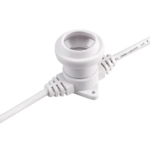 Гирлянда "Белт Лайт" 2жил. 50м шаг 40см 125 патронов E27 IP65 бел. круглый провод Neon-Night 331-242 фото 3