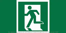 Знак безопасности BL-3517.E01-01 "Выход здесь (лев.)" Белый свет a20059