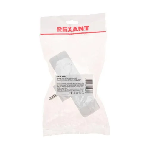 Разветвитель 3-м с заземл. 16А IP20 линейный бел. Rexant 11-1079 фото 6