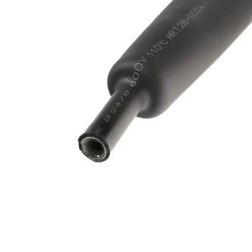 Трубка термоусадочная двустенная клеевая 24/8 (3:1) 1м черн. Rexant 26-0024 фото 6