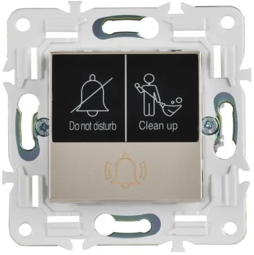 Кнопка звонка SKANDY 10А SK-V17Sh для отелей с индикацией шампань IEK SK-V14-2-10-K37 фото 3