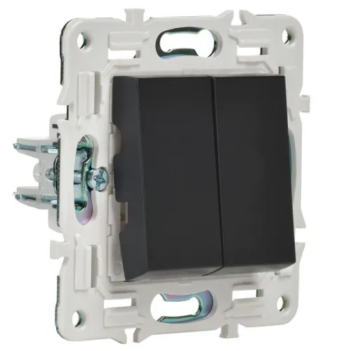 Выключатель 2-кл. SKANDY 10А SK-V04Bl черн. IEK SK-V20-0-10-K02 фото 6