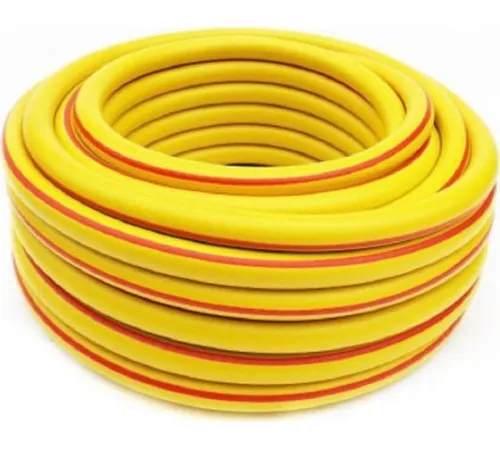 Шланг поливочный ПВХ усиленный пищевой трехслойн. армир. 3/4 50м желт. Вихрь 73/7/2/5 фото 3
