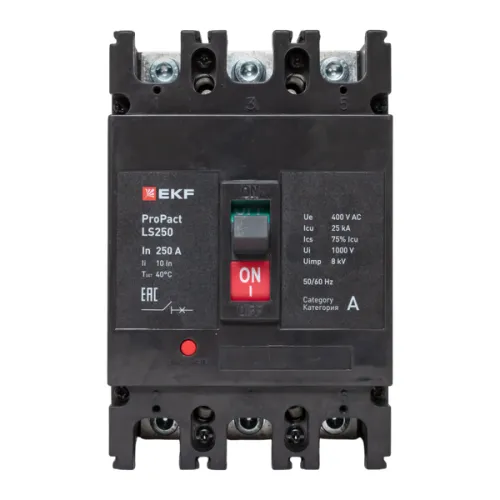 Выключатель автоматический LS250 25кА 3P 250А ProPact EKF mccb-250-25-3-250-ls фото 4