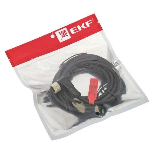 Кабель-разъем М12 4-PIN угловой EKF PLG-12L-4-2 фото 2