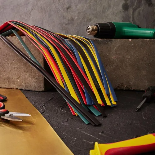 Набор трубок термоусадочных ТУТ нг 8.0/4.0 5 цветов 1м (уп.50шт) Rexant 29-0158 фото 5