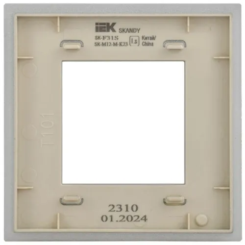 Рамка 1-м SKANDY SK-F31S металл серебр. IEK SK-M12-M-K23 фото 4