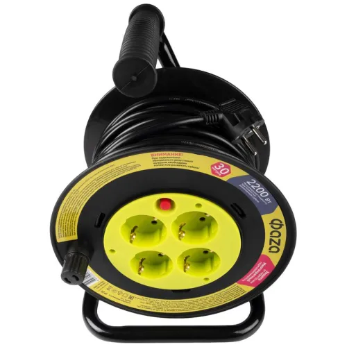 Удлинитель на катушке 4х30м с с заземл. CRG-04-3000 ФАZА 5063808 фото 10