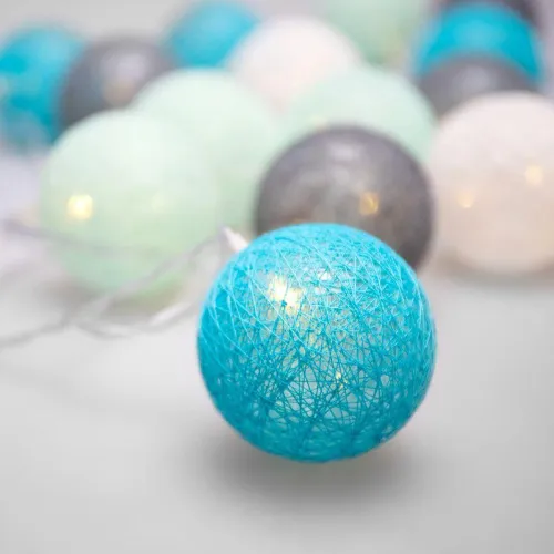 Гирлянда светодиодная "Тайские фонарики "Северное сияние" 3.5м 20LED тепл. бел. 1Вт IP20 провод ПВХ прозр. элементы питания 2хAA (не в компл.) Neon-Night 303-086 фото 4