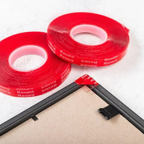Лента клейкая двухсторонняя прозрачная на VHB акриловой основе 20ммх5м Rexant 09-6059 фото 4