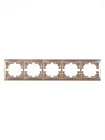 Рамка 5-м Mira горизонт. свет. корич. LEZARD 701-3100-150