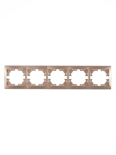 Рамка 5-м Mira горизонт. свет. корич. LEZARD 701-3100-150