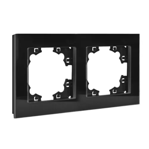 Рамка 2-м Афина стеклянная графит UNIVersal 2255 фото 2