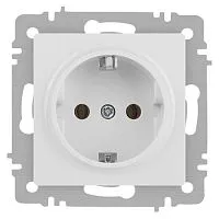 Розетка 1-м СП Accent 6-202-01М 16А IP20 250В 2P+E Schuko бел. матов. Intro Б0063681