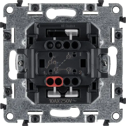 Переключатель 1-кл. СП Valena Allure 10А IP20 250В 10AX с лицев. панелью безвинтов. зажимы механизм антрацит Leg 752916 фото 4